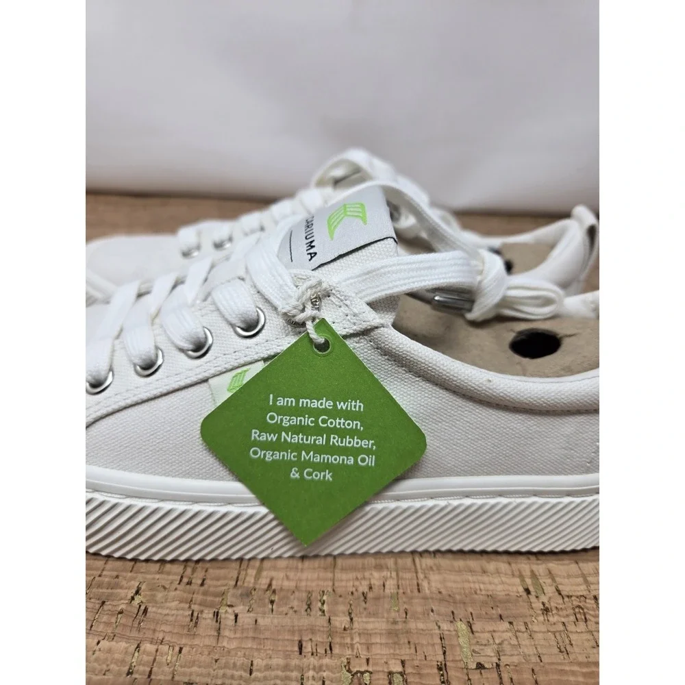 CARIUMA OCA Low Top Off-White Canvas Sneakers Shoes NWT Men's US 6 Women 7.5